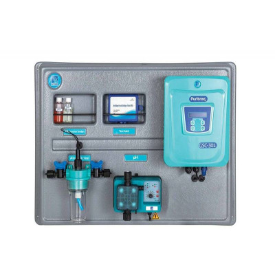 Gemas Puritron GSC Off-line Salt-water Chlorinator 10 g/h with automatic pH control and 2 l/h Dosing pump